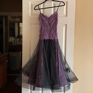 Betsey Johnson Purple & Black Lace Dress